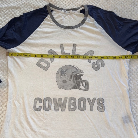 🏈 Women’s Dallas Cowboys ¾ Sleeve Baseball Tee – Size XL - Picture 3 of 9